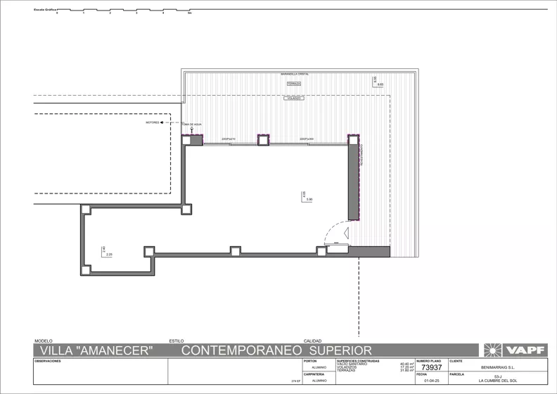 Dom 206,85 m², oferta nr A, Villa Amancer, Cumbre del Sol, c. Jazmines, 89J
