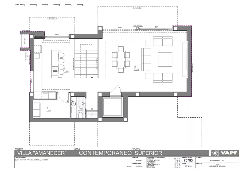 Dom 206,85 m², oferta nr A, Villa Amancer, Cumbre del Sol, c. Jazmines, 89J