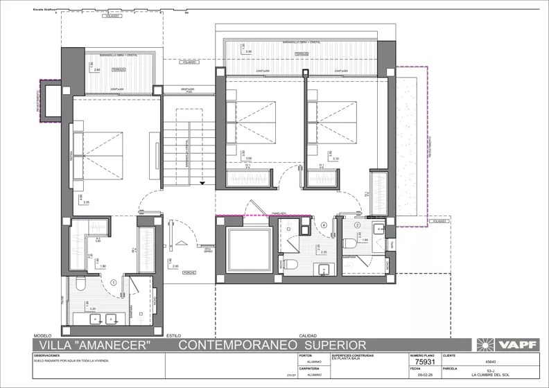 Dom 206,85 m², oferta nr A, Villa Amancer, Cumbre del Sol, c. Jazmines, 89J