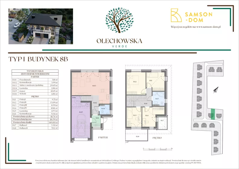 Dom 116,59 m², oferta nr 8B, Olechowska Verde, Łódź, Widzew, ul. Olechowska 56