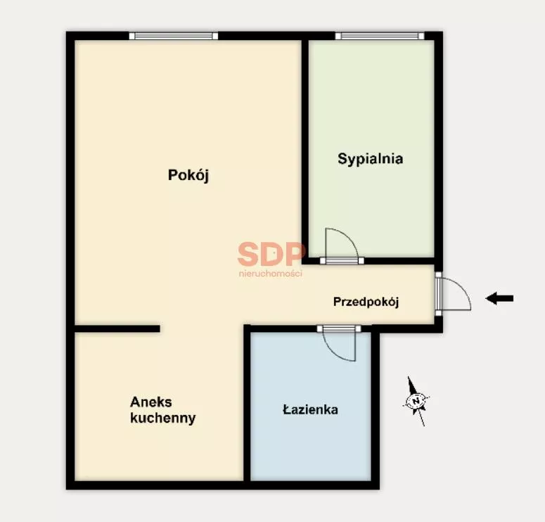2 pokoje, mieszkanie 37,20 m², piętro 3, oferta nr , 45986, Wrocław, Biskupin-Sępolno-Dąbie-Bartoszowice, Śródmieście, Kluczborska