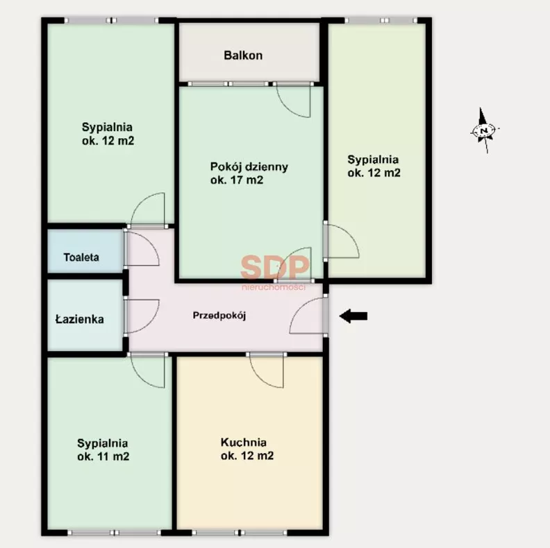 4 pokoje, mieszkanie 82,10 m², piętro 2, oferta nr , 45746, Wrocław, Fabryczna, Zemska