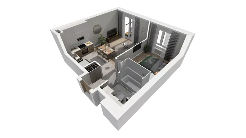 2 pokoje, mieszkanie 40,92 m², parter, oferta nr A.04, Osiedle Salvia, Warszawa, Białołęka, Kobiałka, ul. Mańkowska