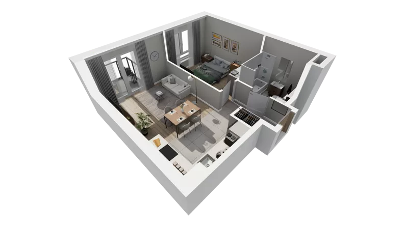 2 pokoje, mieszkanie 40,92 m², parter, oferta nr A.04, Osiedle Salvia, Warszawa, Białołęka, Kobiałka, ul. Mańkowska