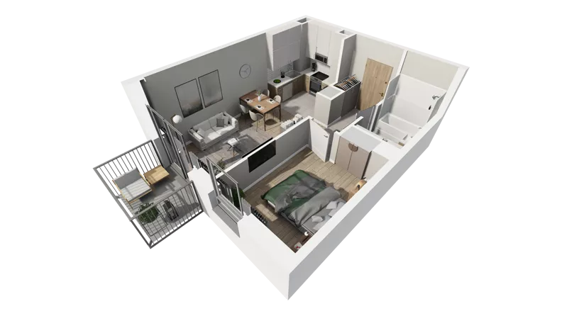 2 pokoje, mieszkanie 36,28 m², piętro 1, oferta nr A.11, Osiedle Salvia, Warszawa, Białołęka, Kobiałka, ul. Mańkowska