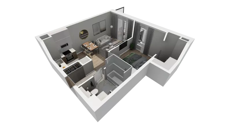 2 pokoje, mieszkanie 38,29 m², piętro 1, oferta nr A.23, Osiedle Salvia, Warszawa, Białołęka, Kobiałka, ul. Mańkowska