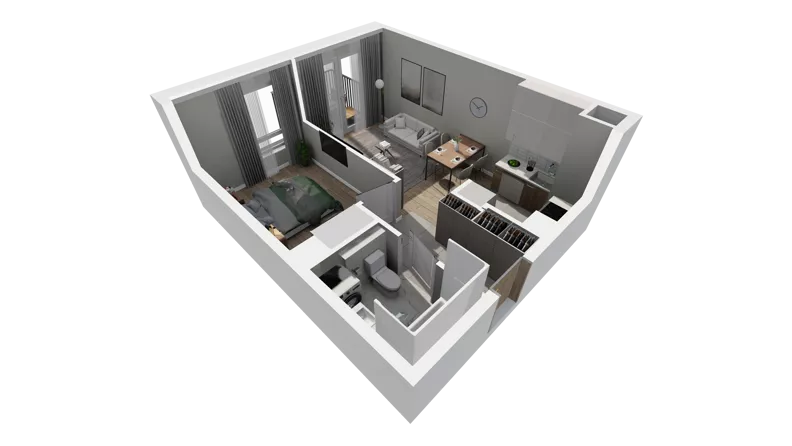 2 pokoje, mieszkanie 36,16 m², piętro 2, oferta nr A.24, Osiedle Salvia, Warszawa, Białołęka, Kobiałka, ul. Mańkowska