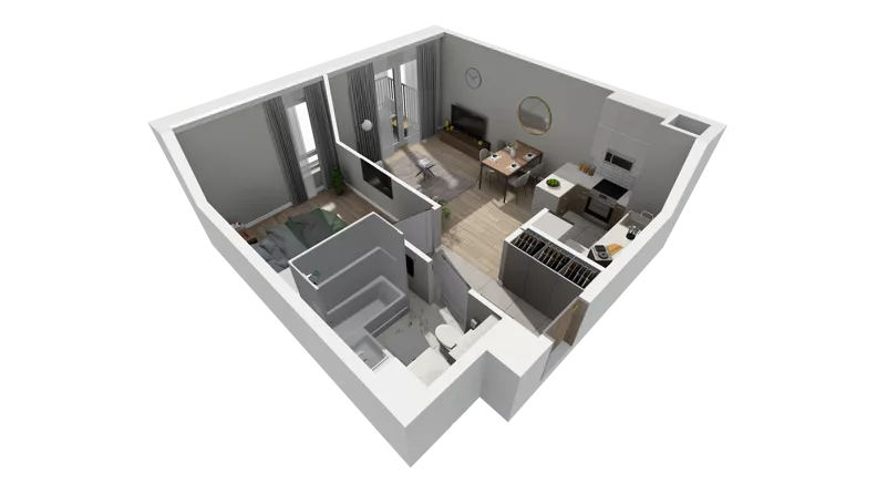 2 pokoje, mieszkanie 42,00 m², piętro 2, oferta nr A.25, Osiedle Salvia, Warszawa, Białołęka, Kobiałka, ul. Mańkowska
