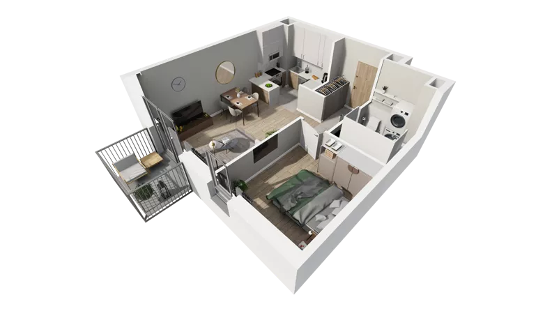 2 pokoje, mieszkanie 42,00 m², piętro 2, oferta nr A.25, Osiedle Salvia, Warszawa, Białołęka, Kobiałka, ul. Mańkowska