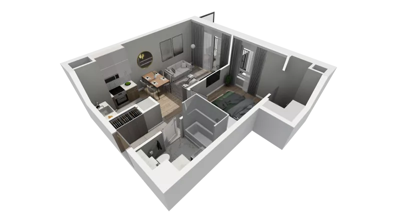 2 pokoje, mieszkanie 38,00 m², piętro 2, oferta nr A.36, Osiedle Salvia, Warszawa, Białołęka, Kobiałka, ul. Mańkowska