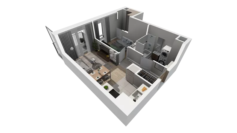 2 pokoje, mieszkanie 38,00 m², piętro 2, oferta nr A.36, Osiedle Salvia, Warszawa, Białołęka, Kobiałka, ul. Mańkowska