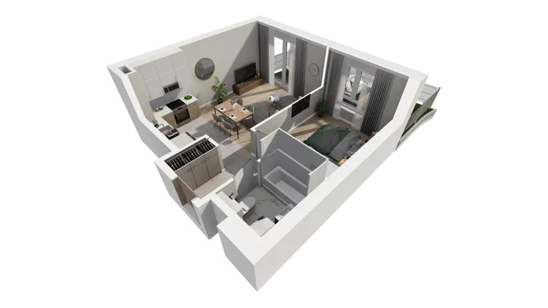 2 pokoje, mieszkanie 41,25 m², parter, oferta nr A.40, Osiedle Salvia, Warszawa, Białołęka, Kobiałka, ul. Mańkowska