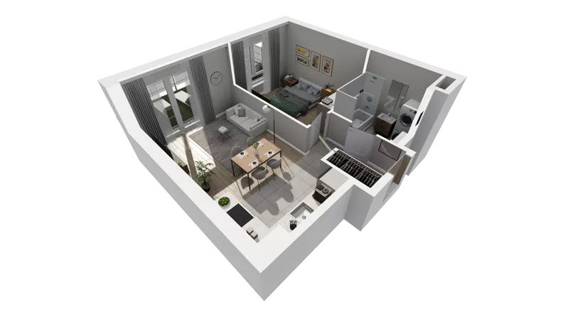 2 pokoje, mieszkanie 41,25 m², parter, oferta nr A.40, Osiedle Salvia, Warszawa, Białołęka, Kobiałka, ul. Mańkowska