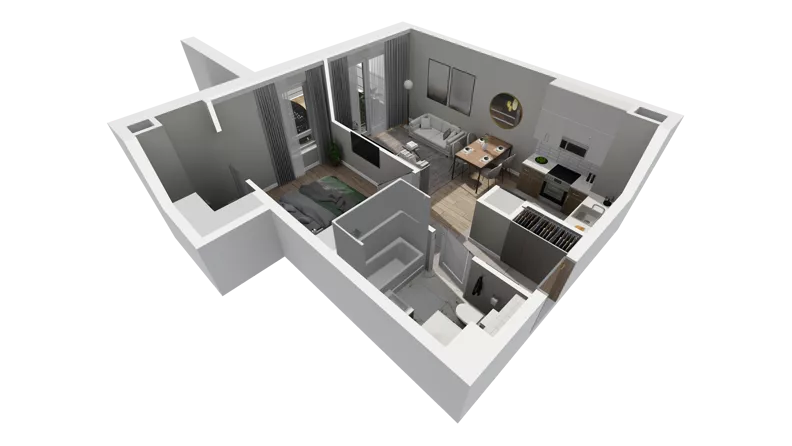 2 pokoje, mieszkanie 38,40 m², parter, oferta nr A.41, Osiedle Salvia, Warszawa, Białołęka, Kobiałka, ul. Mańkowska
