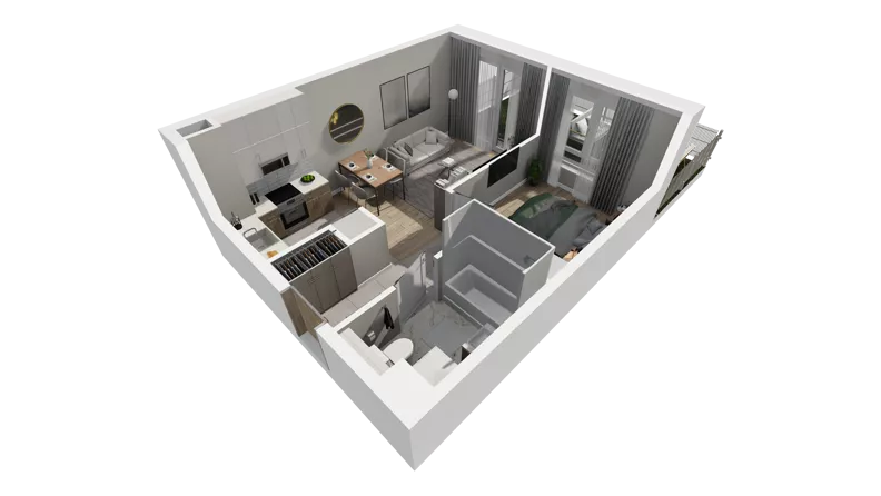2 pokoje, mieszkanie 36,25 m², parter, oferta nr A.42, Osiedle Salvia, Warszawa, Białołęka, Kobiałka, ul. Mańkowska