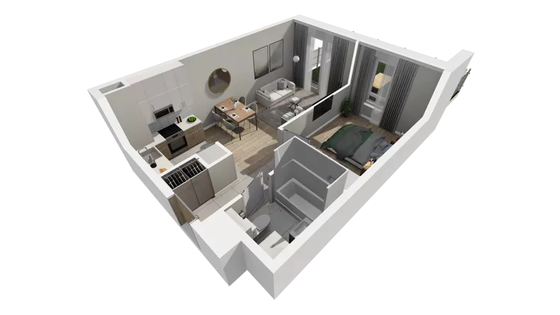 2 pokoje, mieszkanie 39,40 m², parter, oferta nr A.45, Osiedle Salvia, Warszawa, Białołęka, Kobiałka, ul. Mańkowska