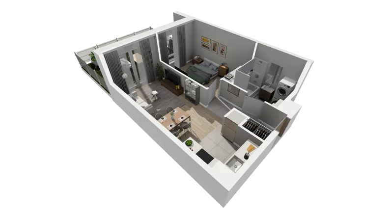 2 pokoje, mieszkanie 39,40 m², parter, oferta nr A.45, Osiedle Salvia, Warszawa, Białołęka, Kobiałka, ul. Mańkowska