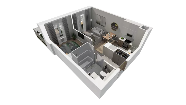2 pokoje, mieszkanie 36,16 m², parter, oferta nr A.46, Osiedle Salvia, Warszawa, Białołęka, Kobiałka, ul. Mańkowska