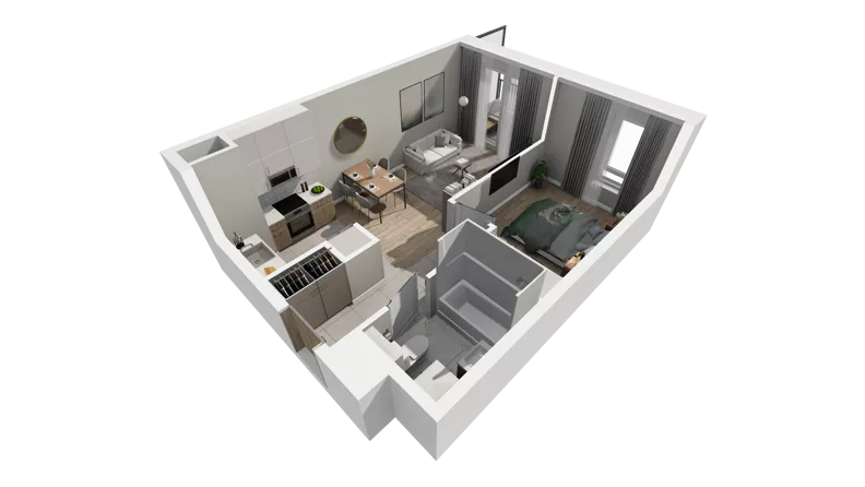 2 pokoje, mieszkanie 39,15 m², piętro 1, oferta nr A.53, Osiedle Salvia, Warszawa, Białołęka, Kobiałka, ul. Mańkowska