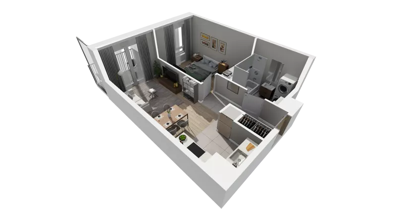 2 pokoje, mieszkanie 39,15 m², piętro 1, oferta nr A.53, Osiedle Salvia, Warszawa, Białołęka, Kobiałka, ul. Mańkowska