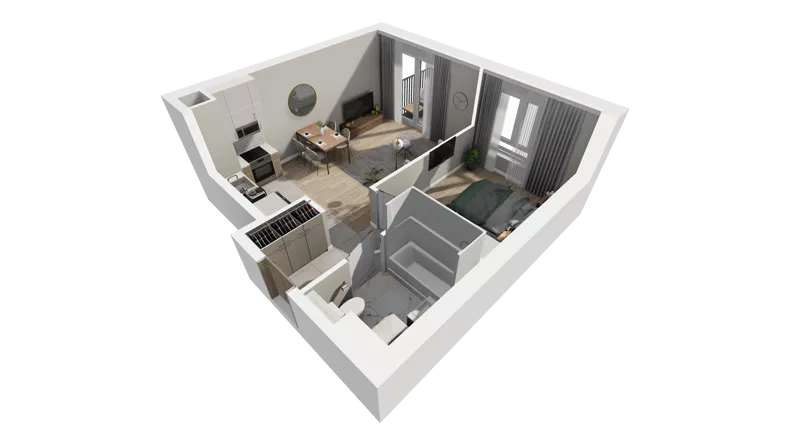2 pokoje, mieszkanie 41,45 m², piętro 1, oferta nr A.59, Osiedle Salvia, Warszawa, Białołęka, Kobiałka, ul. Mańkowska