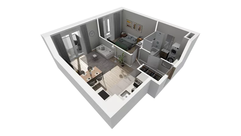 2 pokoje, mieszkanie 41,45 m², piętro 1, oferta nr A.59, Osiedle Salvia, Warszawa, Białołęka, Kobiałka, ul. Mańkowska