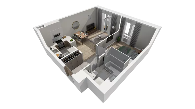 2 pokoje, mieszkanie 42,18 m², piętro 1, oferta nr A.60, Osiedle Salvia, Warszawa, Białołęka, Kobiałka, ul. Mańkowska