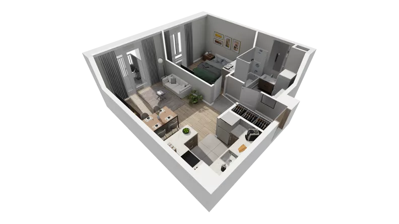 2 pokoje, mieszkanie 42,18 m², piętro 1, oferta nr A.60, Osiedle Salvia, Warszawa, Białołęka, Kobiałka, ul. Mańkowska