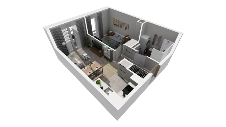 2 pokoje, mieszkanie 36,21 m², piętro 1, oferta nr A.61, Osiedle Salvia, Warszawa, Białołęka, Kobiałka, ul. Mańkowska