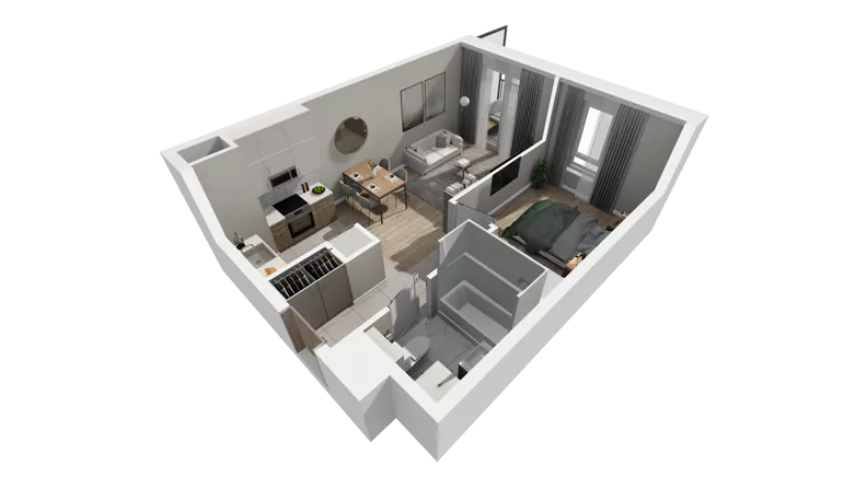 2 pokoje, mieszkanie 39,15 m², piętro 2, oferta nr A.66, Osiedle Salvia, Warszawa, Białołęka, Kobiałka, ul. Mańkowska