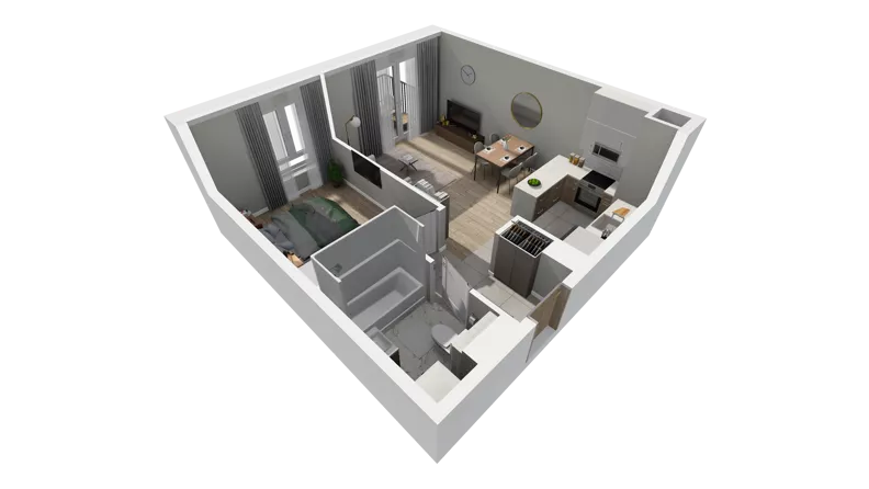 2 pokoje, mieszkanie 42,95 m², piętro 2, oferta nr A.68, Osiedle Salvia, Warszawa, Białołęka, Kobiałka, ul. Mańkowska