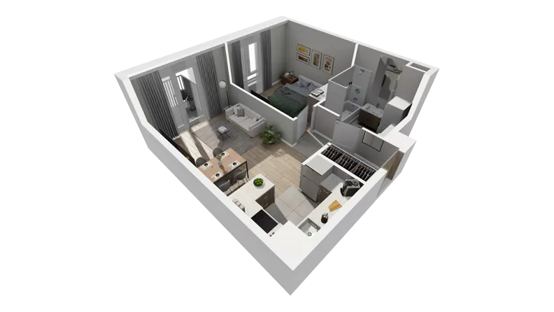 2 pokoje, mieszkanie 42,05 m², piętro 2, oferta nr A.73, Osiedle Salvia, Warszawa, Białołęka, Kobiałka, ul. Mańkowska