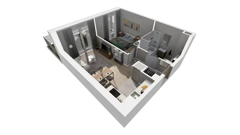 2 pokoje, mieszkanie 39,16 m², parter, oferta nr B.06, Osiedle Salvia, Warszawa, Białołęka, Kobiałka, ul. Mańkowska