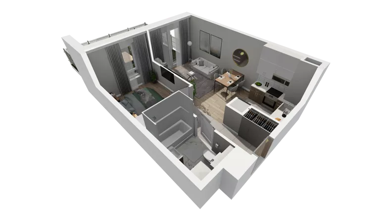 2 pokoje, mieszkanie 37,72 m², parter, oferta nr B.08, Osiedle Salvia, Warszawa, Białołęka, Kobiałka, ul. Mańkowska