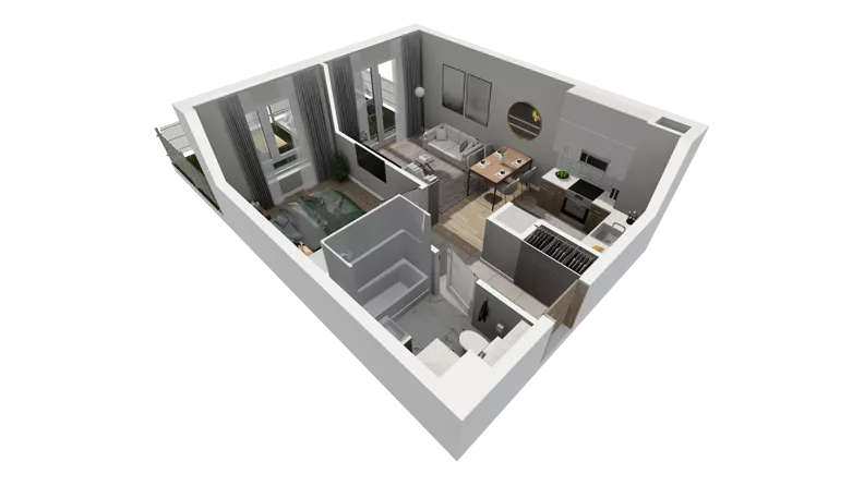 2 pokoje, mieszkanie 36,47 m², parter, oferta nr B.11, Osiedle Salvia, Warszawa, Białołęka, Kobiałka, ul. Mańkowska