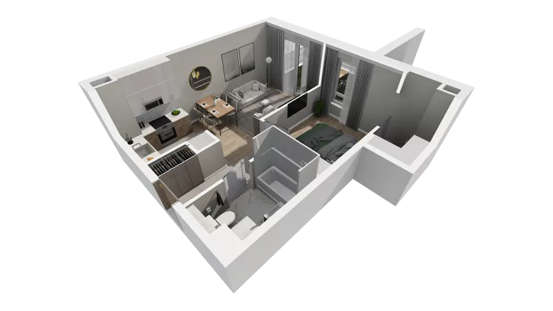 2 pokoje, mieszkanie 38,65 m², parter, oferta nr B.12, Osiedle Salvia, Warszawa, Białołęka, Kobiałka, ul. Mańkowska