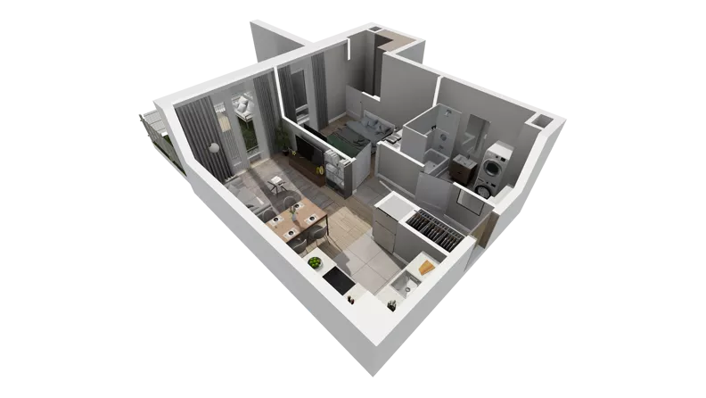 2 pokoje, mieszkanie 38,65 m², parter, oferta nr B.12, Osiedle Salvia, Warszawa, Białołęka, Kobiałka, ul. Mańkowska