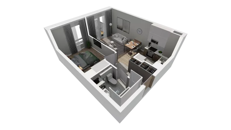 2 pokoje, mieszkanie 36,31 m², piętro 1, oferta nr B.13, Osiedle Salvia, Warszawa, Białołęka, Kobiałka, ul. Mańkowska