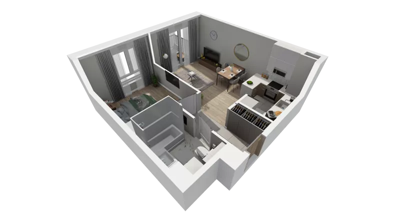 2 pokoje, mieszkanie 42,18 m², piętro 1, oferta nr B.14, Osiedle Salvia, Warszawa, Białołęka, Kobiałka, ul. Mańkowska