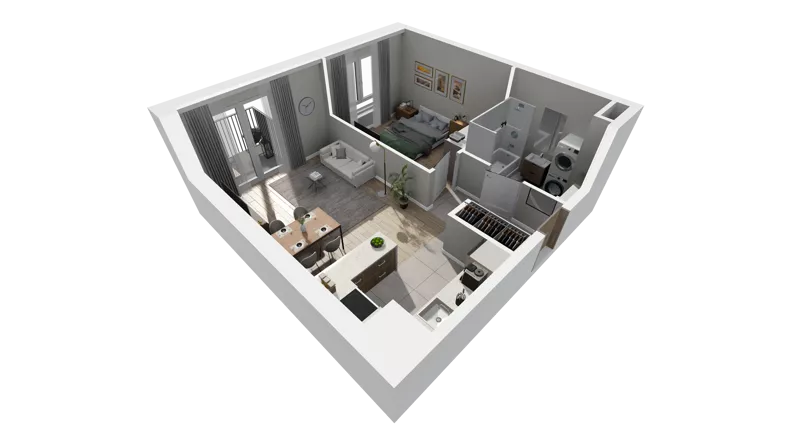 2 pokoje, mieszkanie 43,07 m², piętro 2, oferta nr B.31, Osiedle Salvia, Warszawa, Białołęka, Kobiałka, ul. Mańkowska