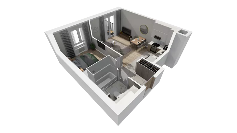 2 pokoje, mieszkanie 41,58 m², parter, oferta nr C.37, Osiedle Salvia, Warszawa, Białołęka, Kobiałka, ul. Mańkowska