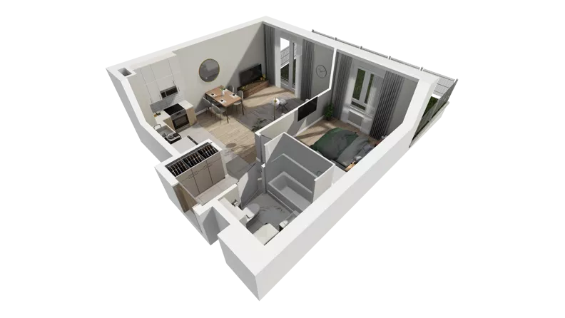 2 pokoje, mieszkanie 41,25 m², parter, oferta nr C.40, Osiedle Salvia, Warszawa, Białołęka, Kobiałka, ul. Mańkowska