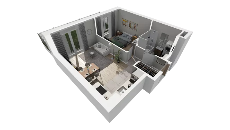 2 pokoje, mieszkanie 41,25 m², parter, oferta nr C.40, Osiedle Salvia, Warszawa, Białołęka, Kobiałka, ul. Mańkowska