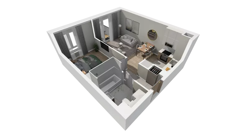 2 pokoje, mieszkanie 39,12 m², parter, oferta nr C.47, Osiedle Salvia, Warszawa, Białołęka, Kobiałka, ul. Mańkowska