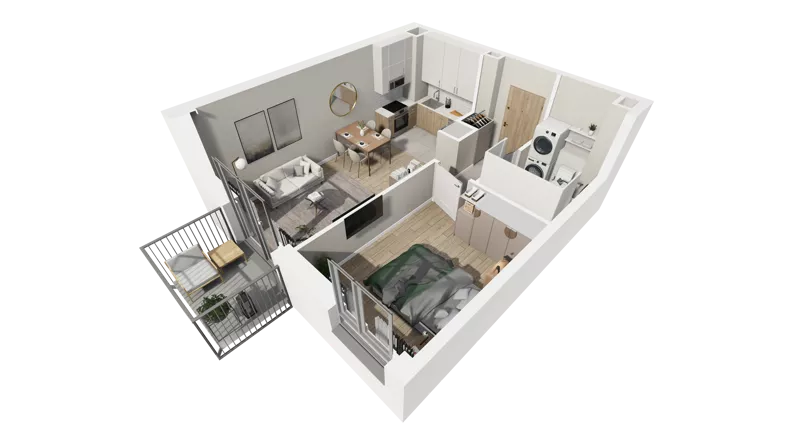 2 pokoje, mieszkanie 39,12 m², parter, oferta nr C.47, Osiedle Salvia, Warszawa, Białołęka, Kobiałka, ul. Mańkowska