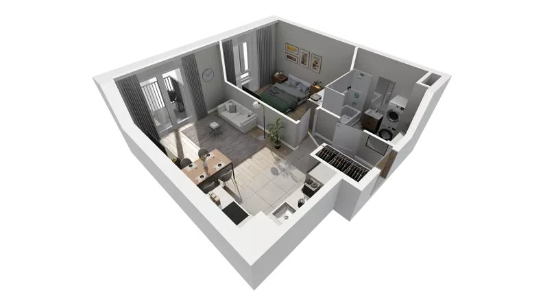2 pokoje, mieszkanie 41,46 m², piętro 1, oferta nr C.57, Osiedle Salvia, Warszawa, Białołęka, Kobiałka, ul. Mańkowska