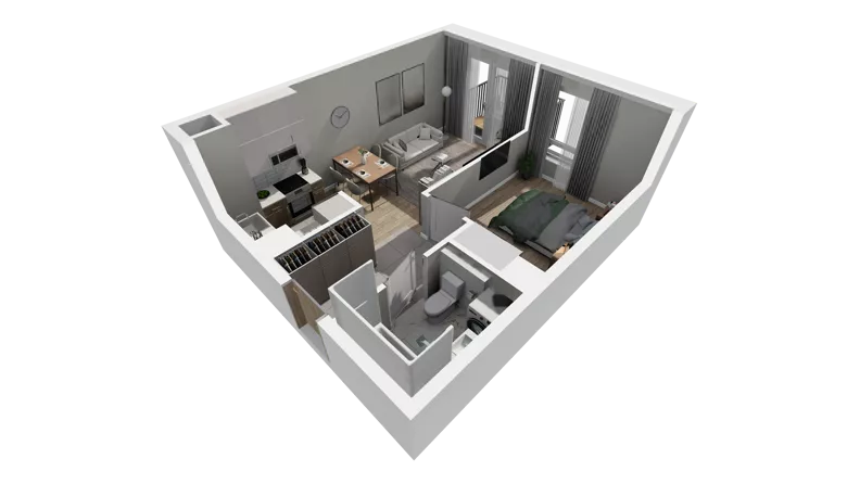 2 pokoje, mieszkanie 36,07 m², piętro 2, oferta nr C.70, Osiedle Salvia, Warszawa, Białołęka, Kobiałka, ul. Mańkowska