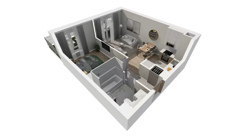 2 pokoje, mieszkanie 38,99 m², parter, oferta nr A.47, Osiedle Salvia, Warszawa, Białołęka, Kobiałka, ul. Mańkowska