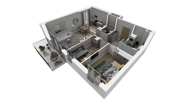 3 pokoje, mieszkanie 60,34 m², parter, oferta nr A.02, Osiedle Salvia, Warszawa, Białołęka, Kobiałka, ul. Mańkowska