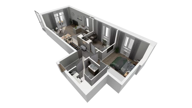3 pokoje, mieszkanie 54,14 m², parter, oferta nr A.07, Osiedle Salvia, Warszawa, Białołęka, Kobiałka, ul. Mańkowska